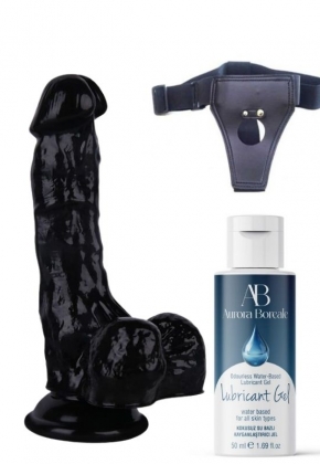 Belden Balamal Kayganlatrc Set Noctis 18cm Siyah Dildo No:5